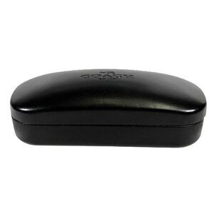 Coach Eyeglasses Case Hard Clam Shell Glass Glasses Sunglasses Black Leather